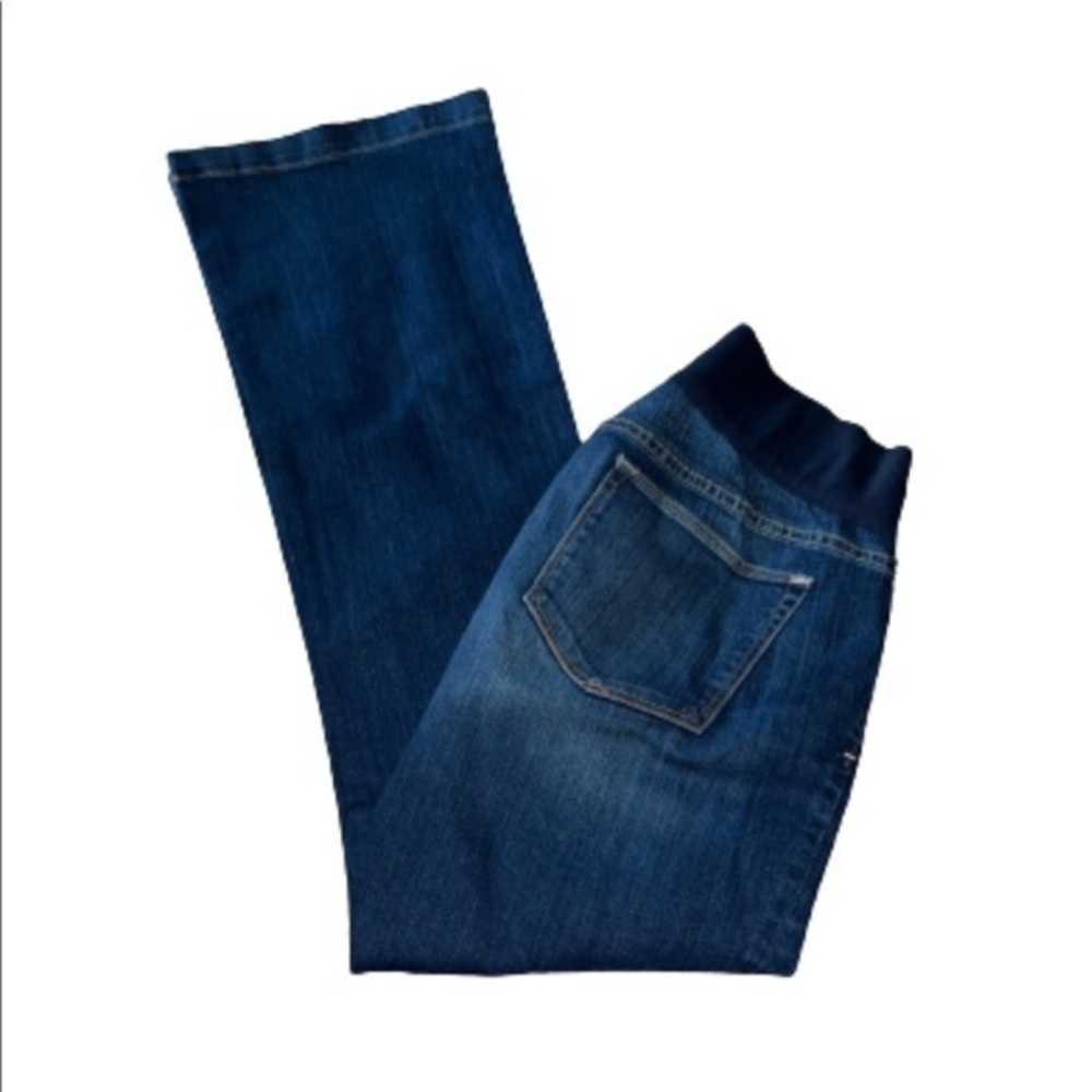 Gap Maternity perfect boot dark wash long & lean denim jeans size 27